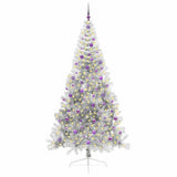 Vidaxl kunstmatig voorverlicht kerstboom met 300 led zilver 240 cm pet