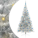 Vidaxl kunstmatig voorverlicht kerstboom met 300 led zilver 240 cm pet
