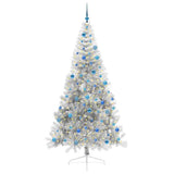 Vidaxl kunstmatig voorverlicht kerstboom met 300 led zilver 240 cm pet