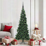 Vidaxl hoek kunstkerstboom met 300 led groen 180 cm pvc en metaal