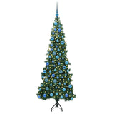 Vidaxl hoek kunstkerstboom met 300 led groen 180 cm pvc en metaal
