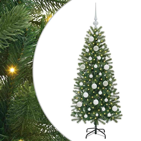Vidaxl kunstkerstboom met 150 led met standaard groen 120 cm pe en pvc