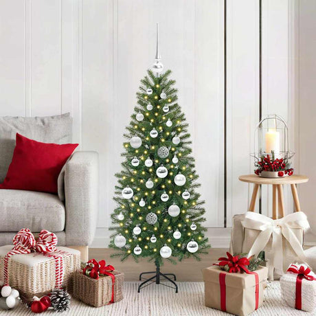 Vidaxl kunstkerstboom met 150 led met standaard groen 120 cm pe en pvc