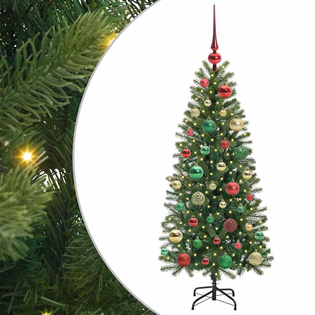 Vidaxl kunstkerstboom met 150 led met standaard groen 120 cm pe en pvc