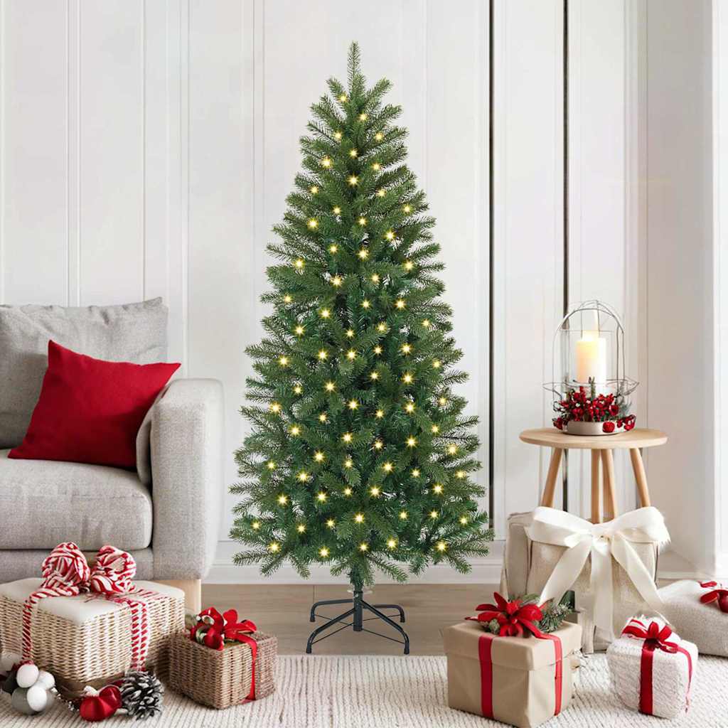 Vidaxl kunstkerstboom met 150 led met standaard groen 150 cm pe en pvc