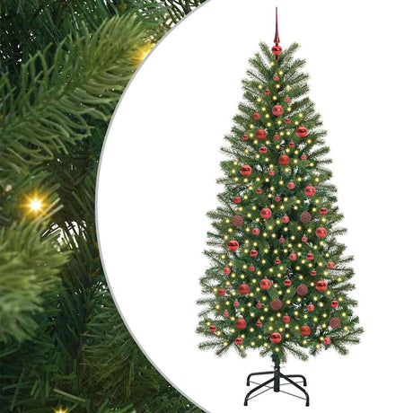 Vidaxl kunstkerstboom met 300 led met standaard groen 180 cm pe en pvc