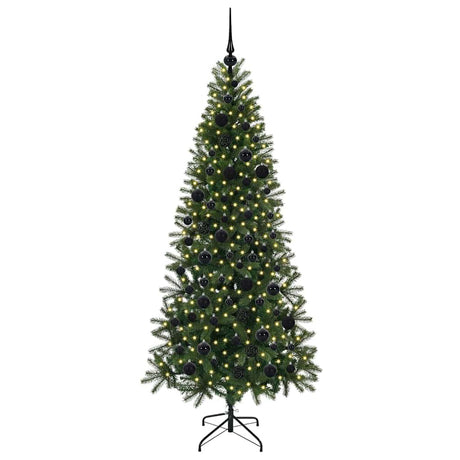 Vidaxl kunstkerstboom met 300 led met standaard groen 180 cm pe en pvc