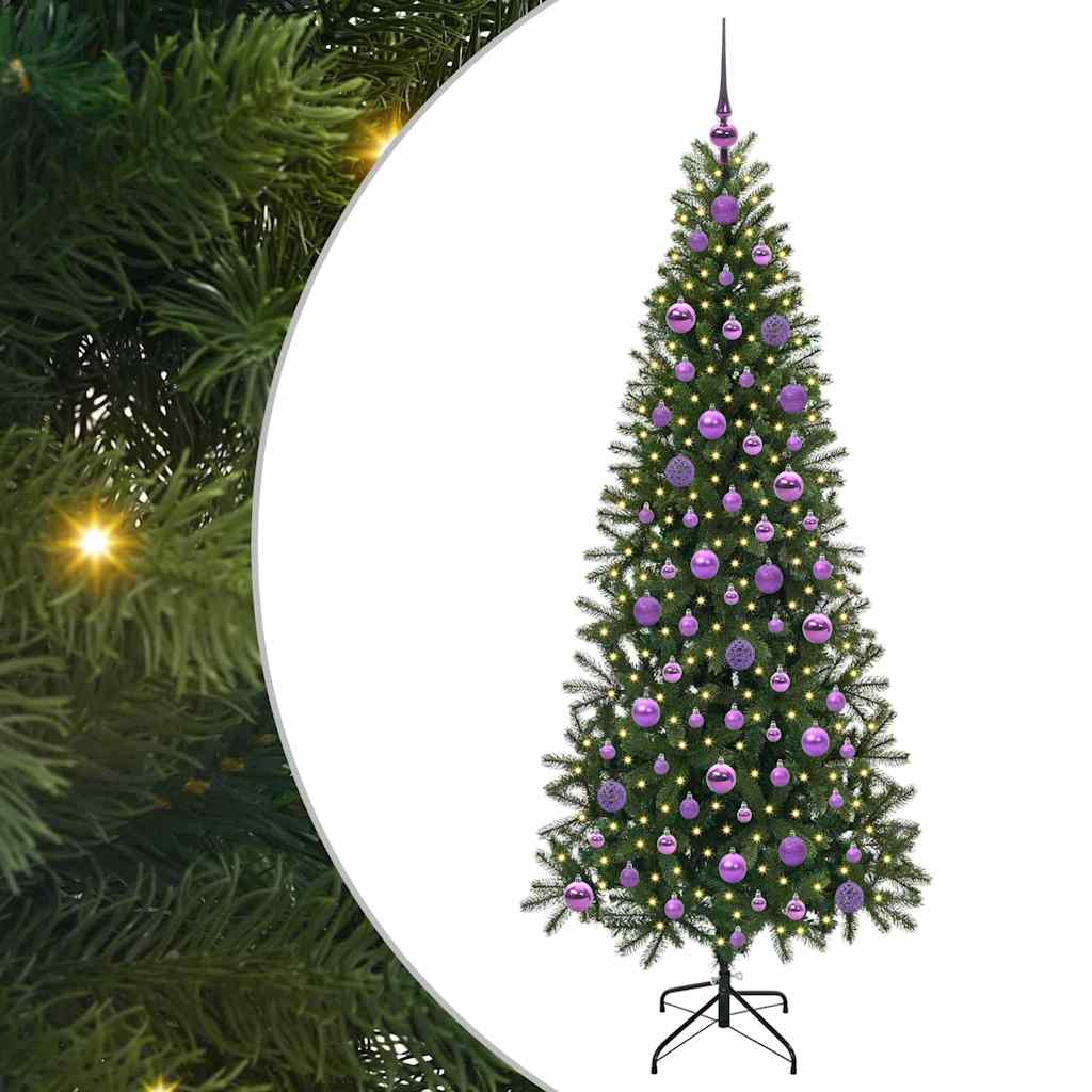Vidaxl kunstkerstboom met 300 led met standaard groen 180 cm pe en pvc