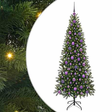 Vidaxl kunstkerstboom met 300 led met standaard groen 180 cm pe en pvc