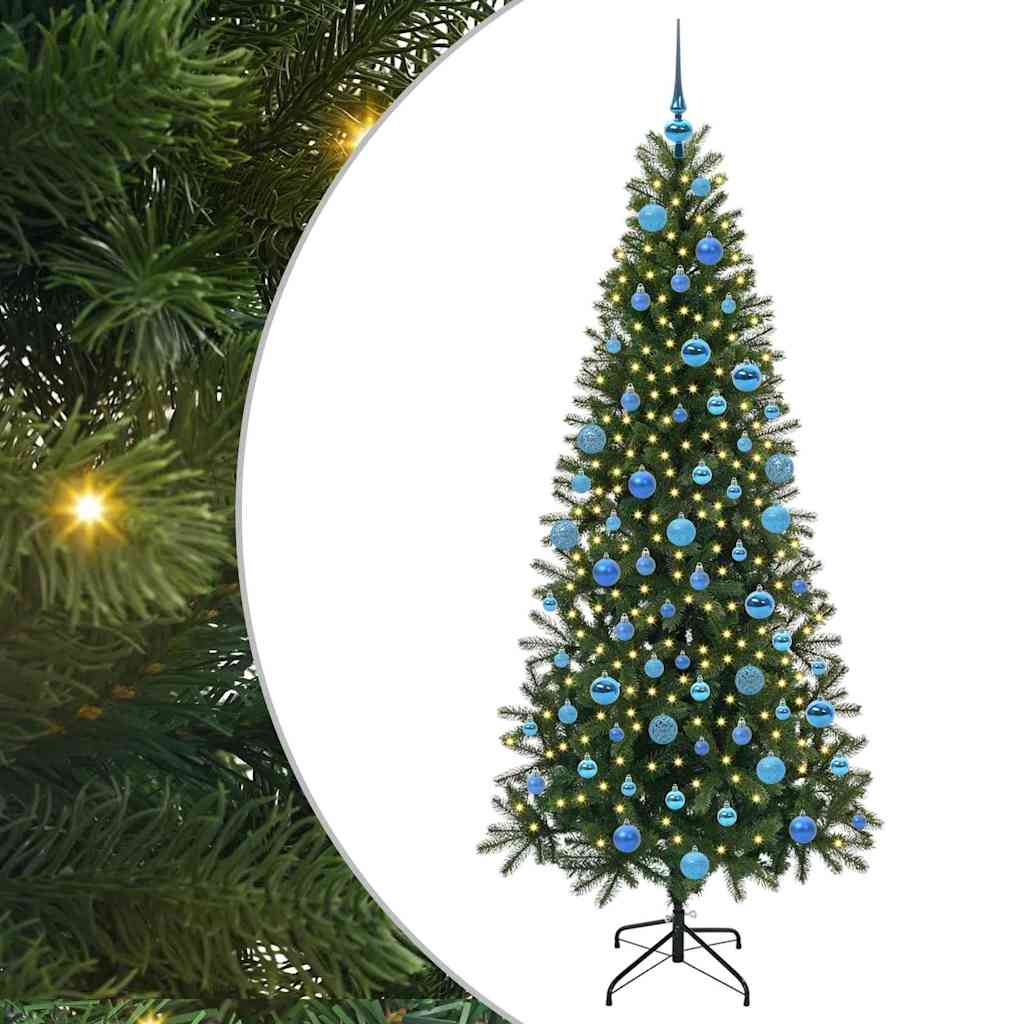 Vidaxl kunstkerstboom met 300 led met standaard groen 180 cm pe en pvc