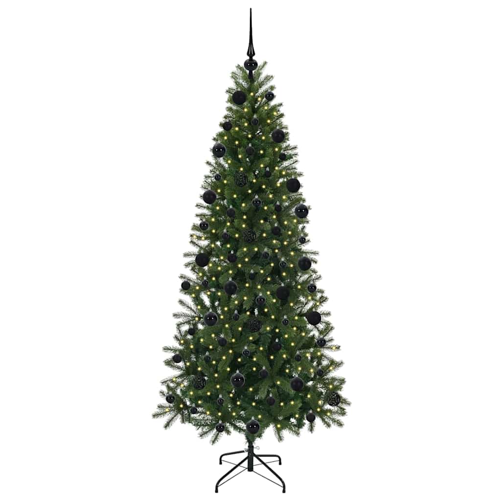 Vidaxl kunstkerstboom met 300 led met standaard groen 210 cm pe en pvc