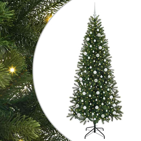 Vidaxl kunstkerstboom met 300 led met standaard groen 210 cm pe en pvc