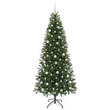 Vidaxl kunstkerstboom met 300 led met standaard groen 210 cm pe en pvc