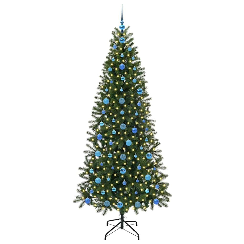 Vidaxl kunstkerstboom met 300 led met standaard groen 210 cm pe en pvc