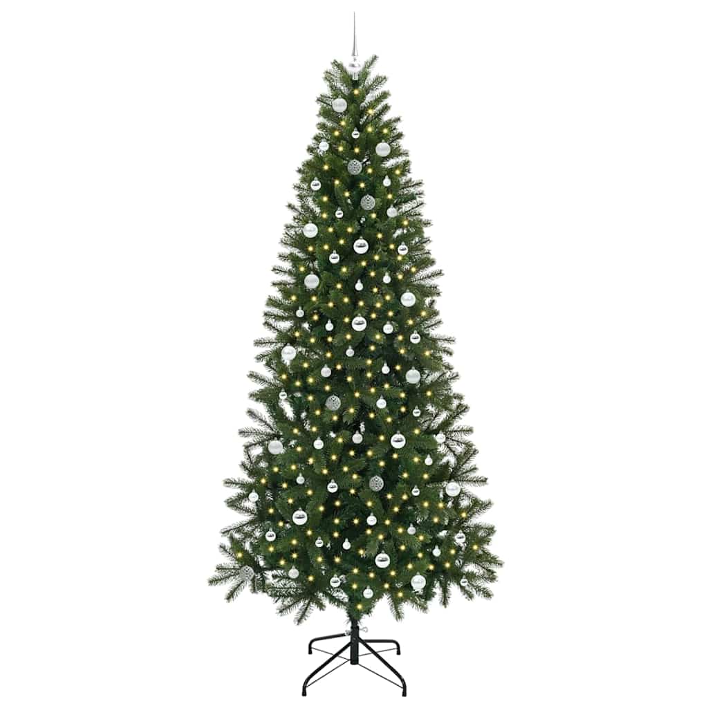 Vidaxl kunstkerstboom met 300 led met standaard groen 240 cm pe en pvc