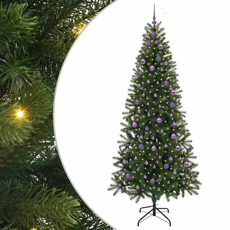 Vidaxl kunstkerstboom met 300 led met standaard groen 240 cm pe en pvc