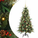 Vidaxl kunstmatige inklapbare kerstboom groen 120 cm pe en pvc