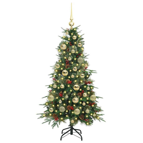 Vidaxl kunstmatige inklapbare kerstboom groen 120 cm pe en pvc