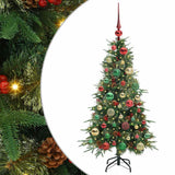 Vidaxl kunstmatige inklapbare kerstboom groen 120 cm pe en pvc