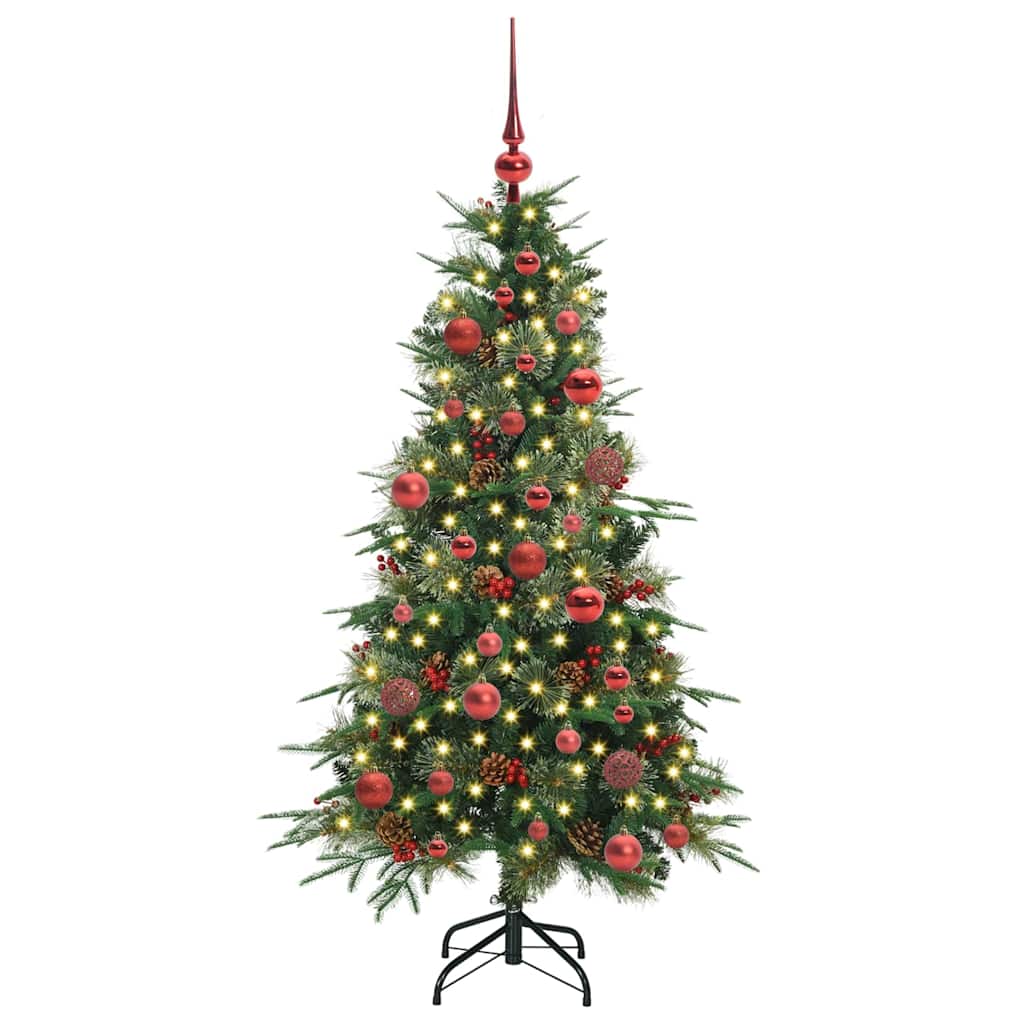 Vidaxl kunstmatige inklapbare kerstboom groen 150 cm pe en pvc