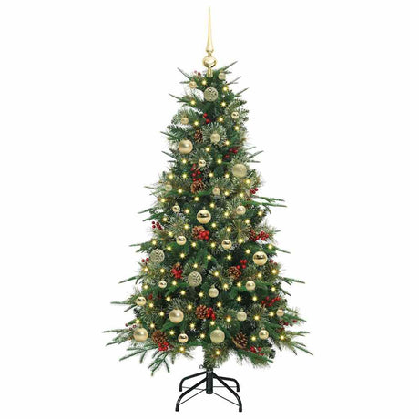 Vidaxl kunstmatige inklapbare kerstboom groen 150 cm pe en pvc