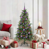 Vidaxl kunstmatige inklapbare kerstboom groen 150 cm pe en pvc