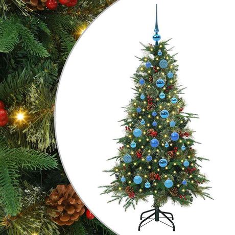 Vidaxl kunstmatige inklapbare kerstboom groen 150 cm pe en pvc