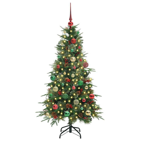 Vidaxl kunstmatige inklapbare kerstboom groen 150 cm pe en pvc