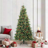 Vidaxl kunstmatige inklapbare kerstboom groen 210 cm pe en pvc