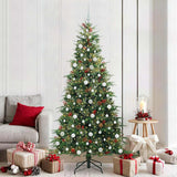 Vidaxl kunstmatige inklapbare kerstboom groen 210 cm pe en pvc