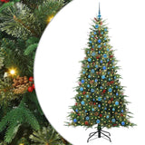 Vidaxl kunstmatige inklapbare kerstboom groen 210 cm pe en pvc