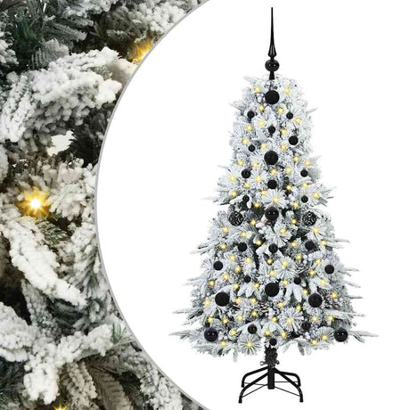 Vidaxl kunstmatige inklapbare kerstboom wit 120 cm pe en pvc