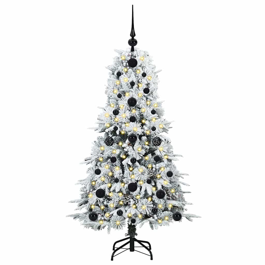 Vidaxl kunstmatige inklapbare kerstboom wit 120 cm pe en pvc