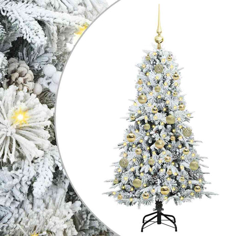 Vidaxl kunstmatige inklapbare kerstboom wit 120 cm pe en pvc