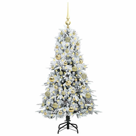 Vidaxl kunstmatige inklapbare kerstboom wit 120 cm pe en pvc