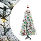 Vidaxl kunstmatige inklapbare kerstboom wit 120 cm pe en pvc