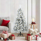 Vidaxl kunstmatige inklapbare kerstboom wit 150 cm pe en pvc