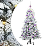 Vidaxl kunstmatige inklapbare kerstboom wit 150 cm pe en pvc