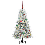 Vidaxl kunstmatige inklapbare kerstboom wit 150 cm pe en pvc