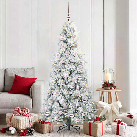 Vidaxl kunstmatige inklapbare kerstboom wit 180 cm pe en pvc