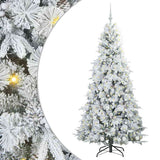 Vidaxl kunstmatige inklapbare kerstboom wit 180 cm pe en pvc