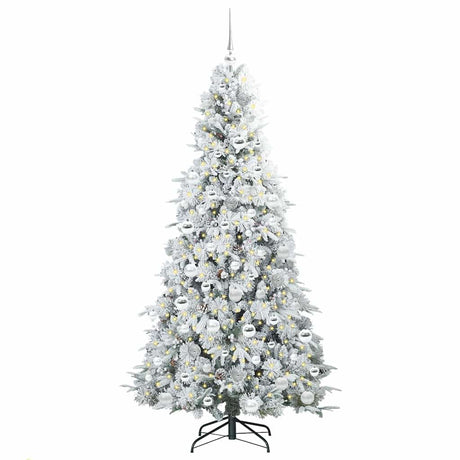 Vidaxl kunstmatige inklapbare kerstboom wit 180 cm pe en pvc