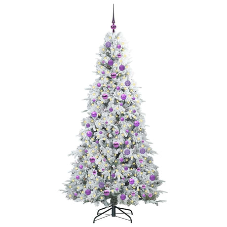 Vidaxl kunstmatige inklapbare kerstboom wit 180 cm pe en pvc