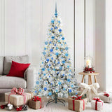 Vidaxl kunstmatige inklapbare kerstboom wit 180 cm pe en pvc