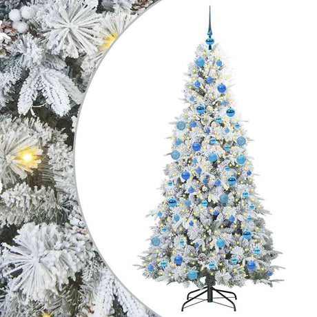 Vidaxl kunstmatige inklapbare kerstboom wit 180 cm pe en pvc