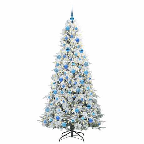 Vidaxl kunstmatige inklapbare kerstboom wit 180 cm pe en pvc