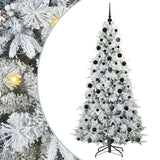 Vidaxl kunstmatige inklapbare kerstboom wit 210 cm pe en pvc