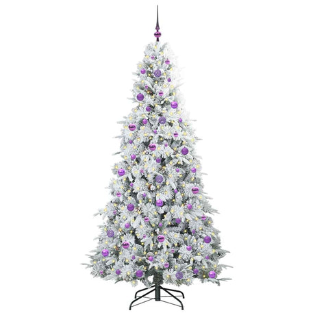 Vidaxl kunstmatige inklapbare kerstboom wit 210 cm pe en pvc