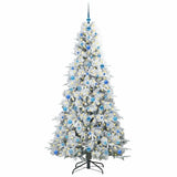Vidaxl kunstmatige inklapbare kerstboom wit 210 cm pe en pvc