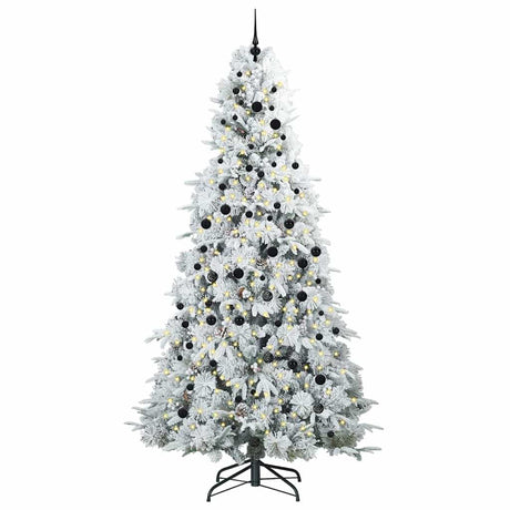 Vidaxl kunstmatige inklapbare kerstboom wit 240 cm pe en pvc